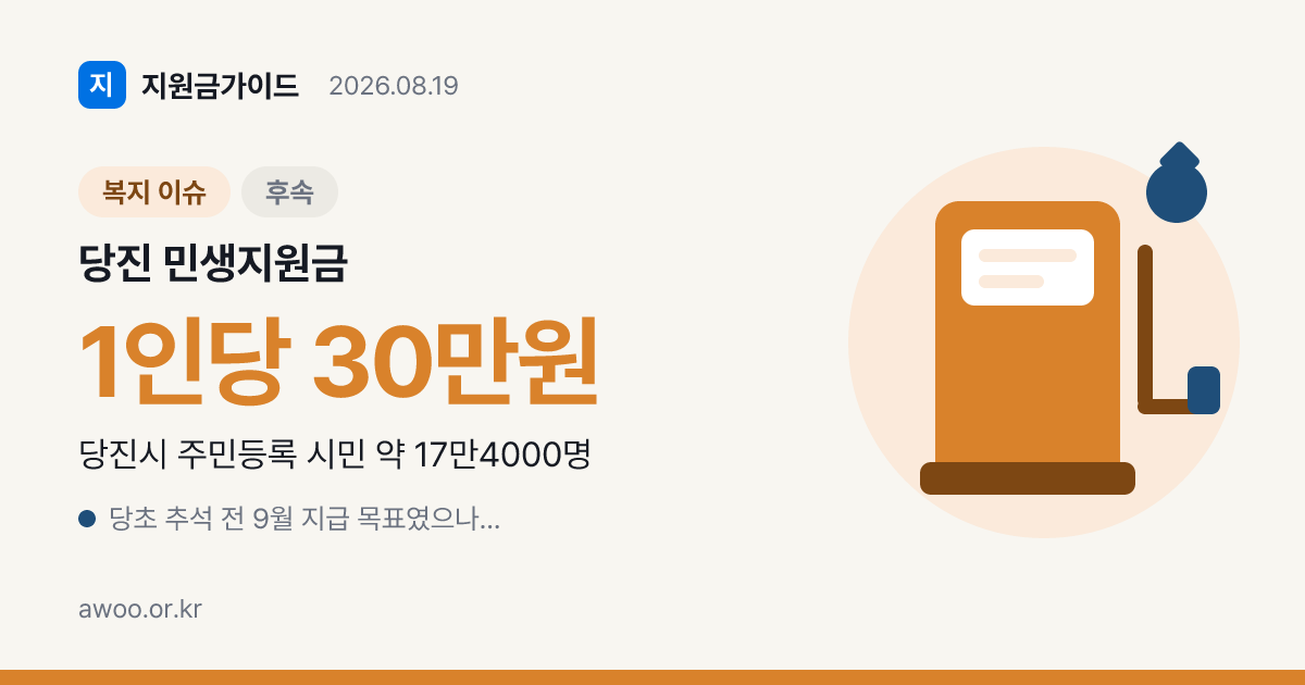 당진 민생지원금 30만원 부결, 지금 상황과 대안