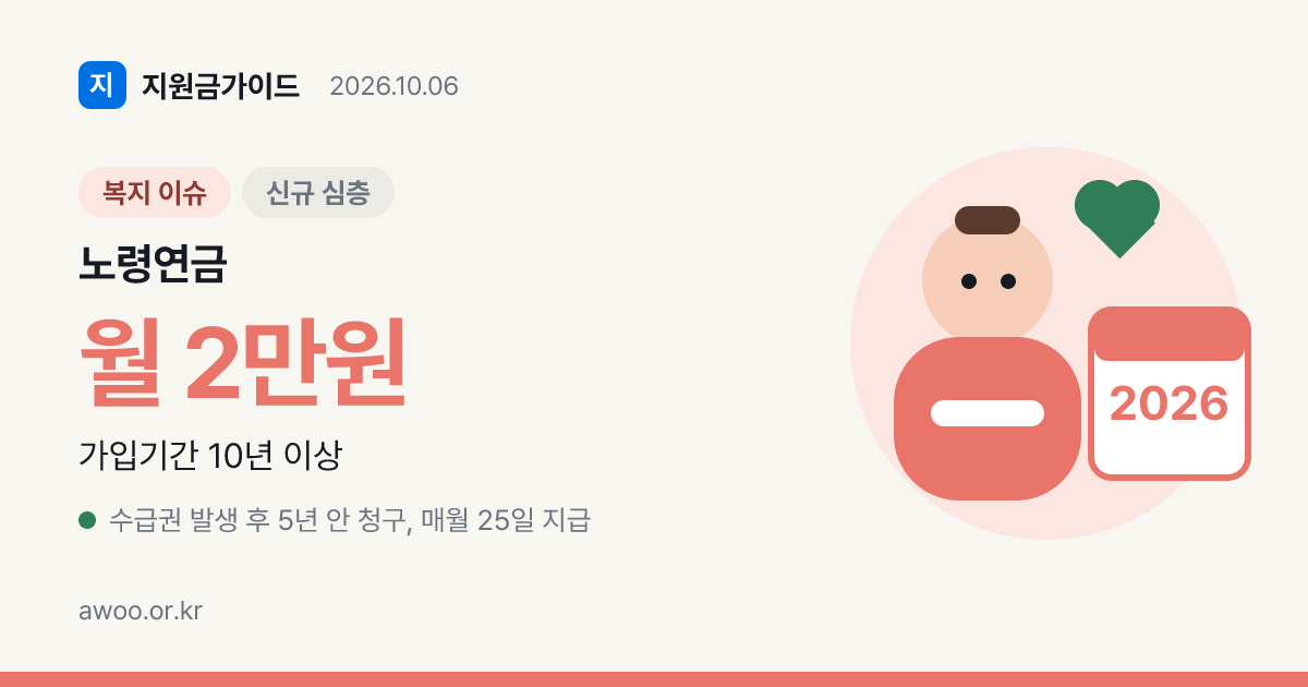 노령연금 신청 방법과 수령액 구조, 추납·크레딧으로 늘리는 법