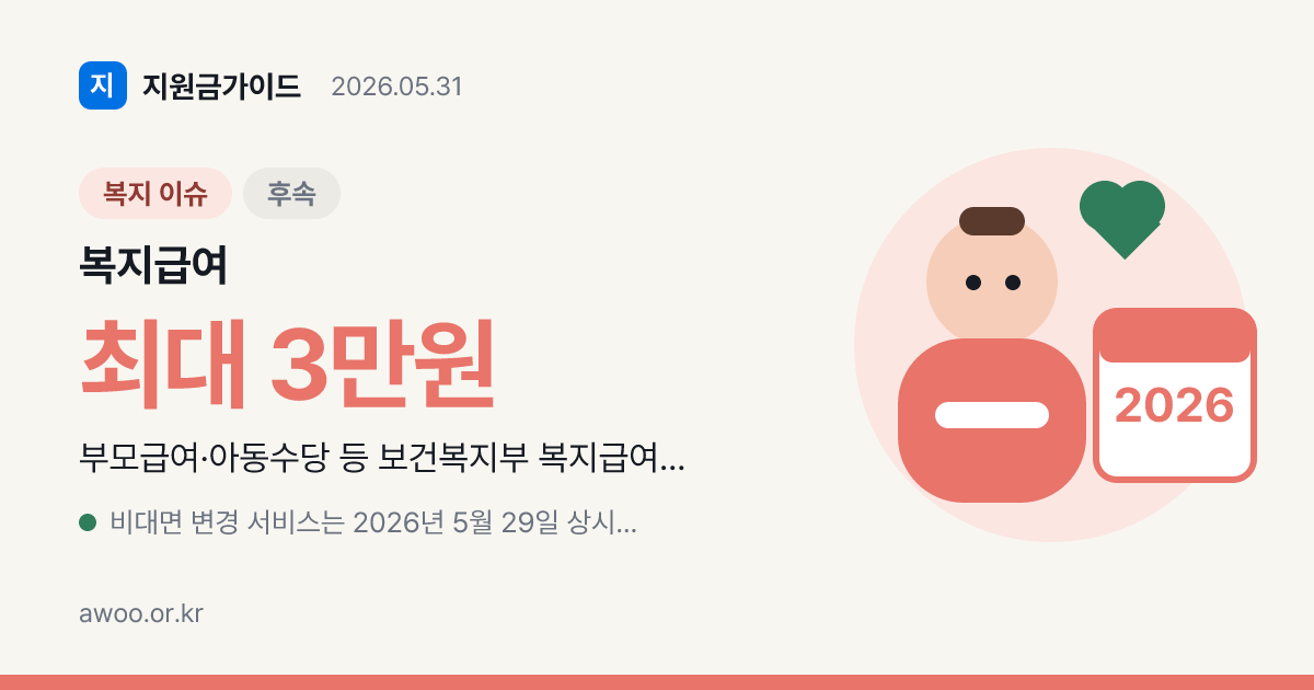 복지급여 수령계좌 비대면 변경 — 부모급여·아동수당 NH농협 서비스 5/29 출시