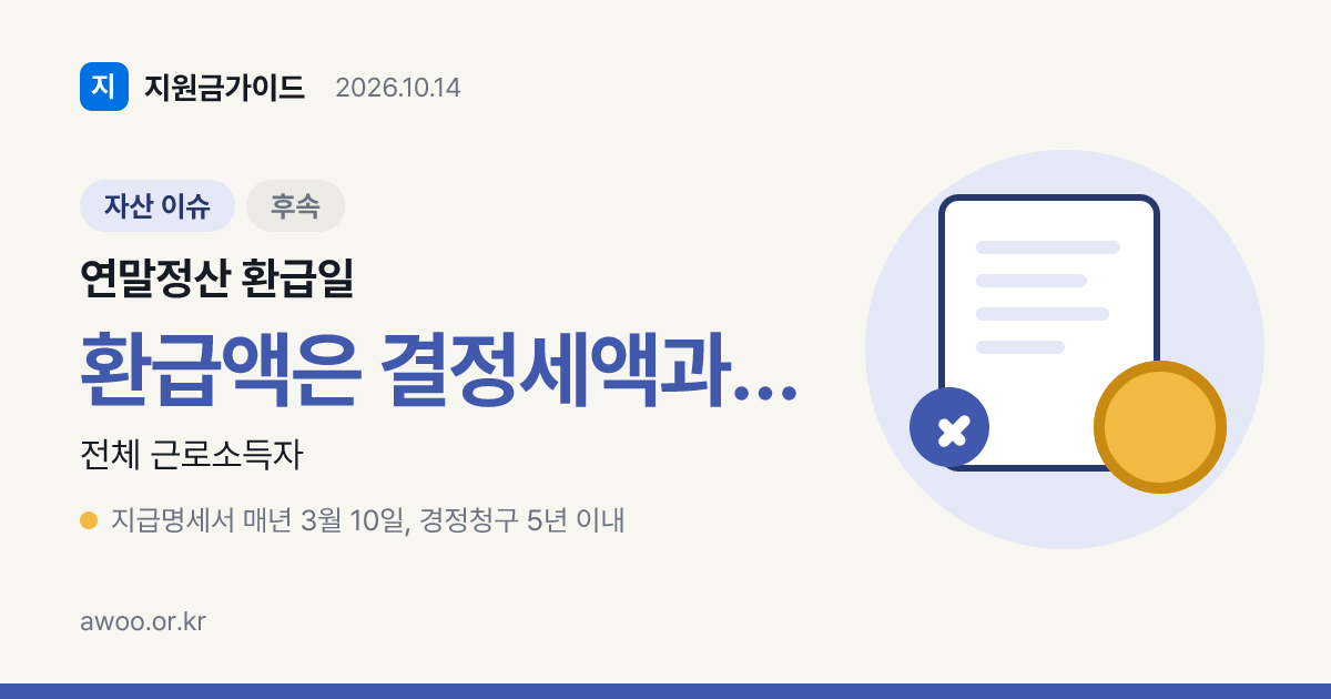 연말정산 환급일은 회사 급여 지급일에 달려 있다