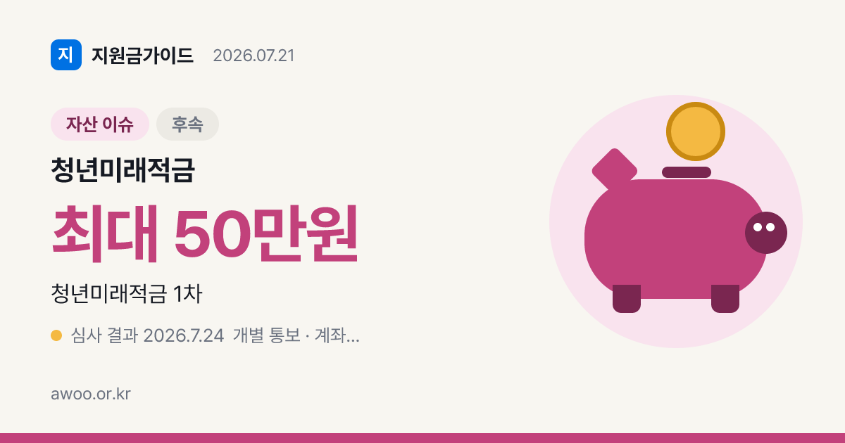 청년미래적금 심사결과 7월 24일, 탈락 사유·계좌개설 방법