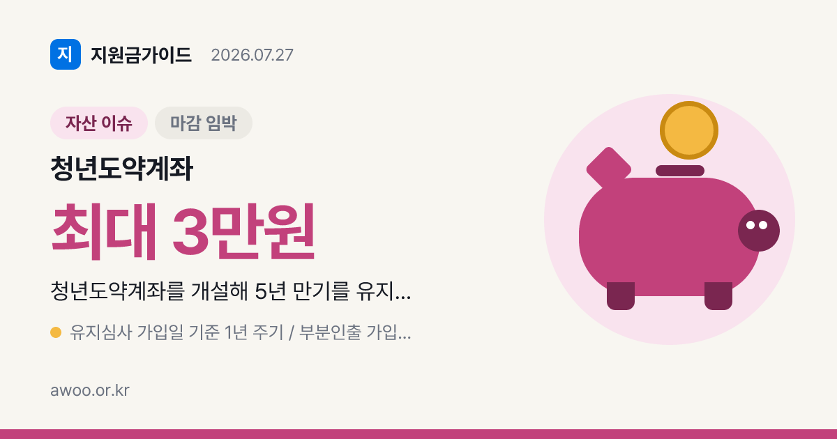 청년도약계좌 갈아타기 8월 7일 마감, 중도해지 손실·부분인출