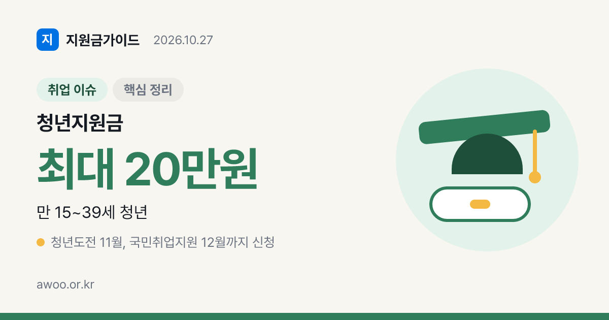 청년지원금 종류와 신청 조건, 내 상황별 정부 사업 고르기
